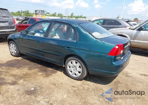 2002 Honda Civic Ex from USA, damaged, VIN 2HGES26852H590558